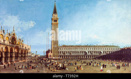 Canaletto, die Piazza San Marco in Venedig, Malerei, C. 1742 Stockfoto