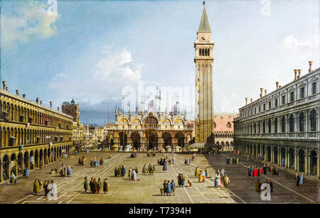 Canaletto, Piazza San Marco Venedig, C. 1730 Stockfoto