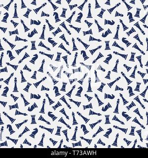 Die nahtlose Vektor Muster mit Schach. Welt international chess Tag. Stock Vektor