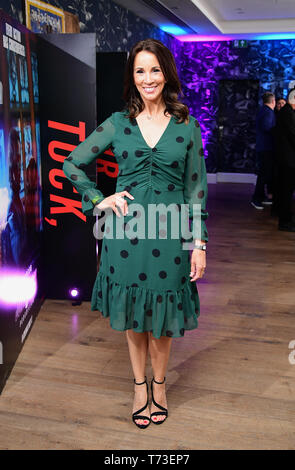 Andrea McLean Teilnahme an der John Wick: Kapitel 3 - parabellum Special Screening in Ham Yard Hotel, London statt. Stockfoto