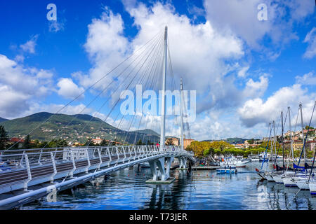 Ponte Thaon di Revel brigde am Hafen in La Spezia Ligurien Italien Stockfoto