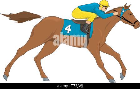 Race Horse Vector Illustration Stock Vektor