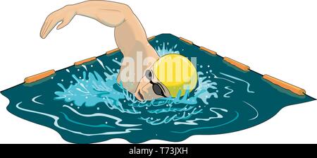 Schwimmer Vector Illustration Stock Vektor