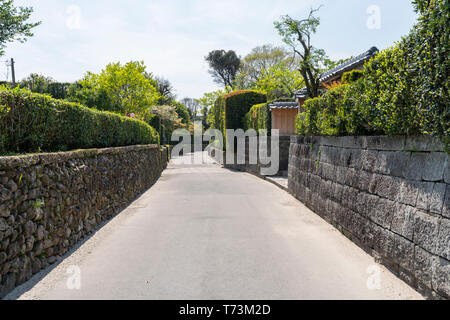 Chiran Samurai Residence Garden, Minami Kyushu Stadt, Kagoshima Präfektur, Japan Stockfoto