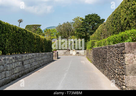 Sekkanto, chiran Samurai Residence Garden, Minami Kyushu Stadt, Kagoshima Präfektur, Japan Stockfoto