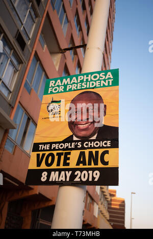 Eine African National Congress Street Poster an der Stelle, Durban. Stockfoto