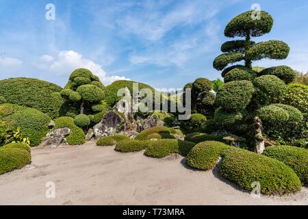 Saigo Keiichiro's Garden, chiran Samurai Residence Garden, Minami Kyushu Stadt, Kagoshima Präfektur, Japan Stockfoto