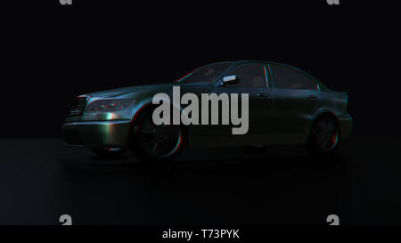 Moderne Limousine auf dem dunklen Hintergrund Stockfoto