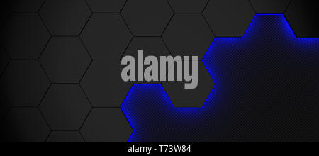 3D-Illustration der abstrakten moderne Hintergrund Wabenmuster mit checker Texturen Stockfoto