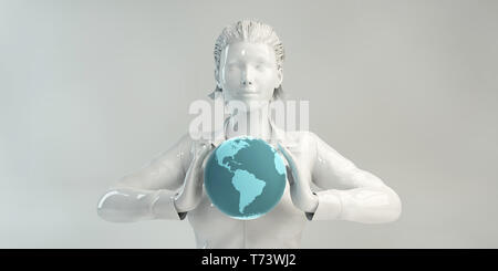 Globale medizinische Netzwerk für Technologie Lösungen Kunst Stockfoto