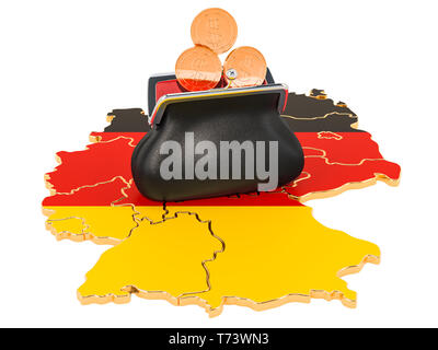 Banking, Investment oder finanzielle Konzept in Deutschland. 3D-Rendering auf weißem Hintergrund Stockfoto