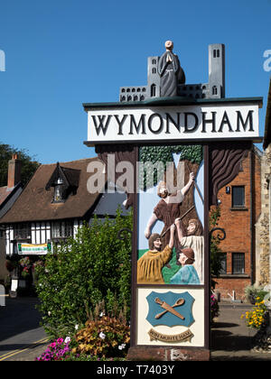 Die Stadt unterzeichnen und alten grünen Drachen Pub in der Stadt Norwich, Norfolk, England, Großbritannien Stockfoto