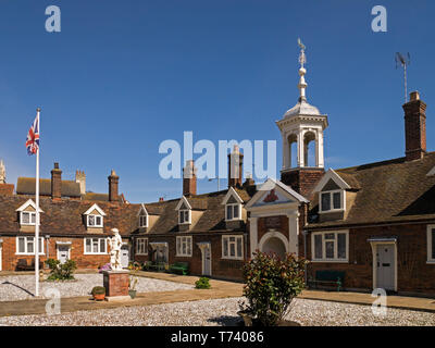 Der historischen Fisherman Armenhäuser, in Great Yarmouth, Norfolk, England, Großbritannien Stockfoto