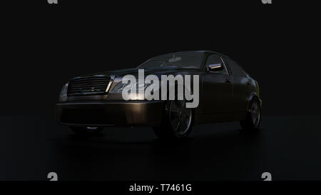 Moderne Limousine auf dem dunklen Hintergrund Stockfoto