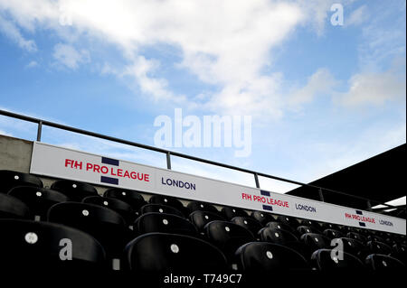 Eine allgemeine Ansicht vor dem Spiel der FIH Pro League im Lee Valley Hockey and Tennis Centre, London. Stockfoto