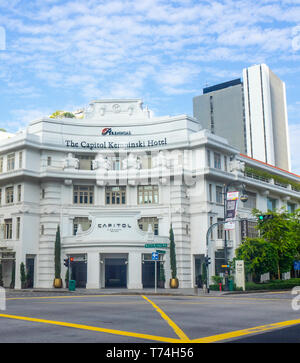 Capitol Kempinski Hotel luxuriöse Unterkunft in Singapur. Stockfoto