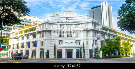 Capitol Kempinski Hotel luxuriöse Unterkunft in Singapur. Stockfoto