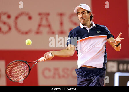 Estoril, Portugal. 03 Mai, 2019. Pablo Cuevas aus Uruguay spielt gegen Frances Tiafoe aus den USA während des Tages 7 von Millennium Estoril Open 2019. Credit: SOPA Images Limited/Alamy leben Nachrichten Stockfoto