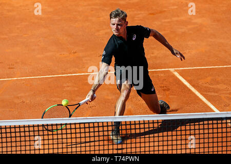 Estoril, Portugal. 03 Mai, 2019. David Goffin aus Belgien spielt gegen Malek Jaziri aus der Türkei während des Tages 7 von Millennium Estoril Open 2019. Credit: SOPA Images Limited/Alamy leben Nachrichten Stockfoto