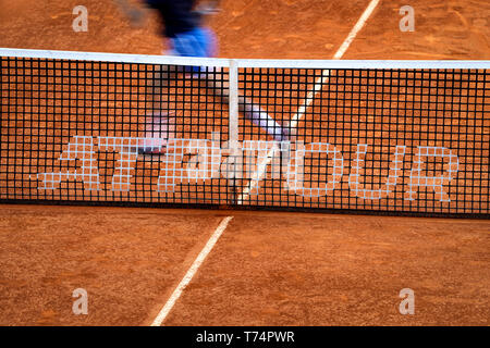 Estoril, Portugal. 03 Mai, 2019. Tennisplatz net während des Tages 7 von Millennium Estoril Open 2019. Credit: SOPA Images Limited/Alamy leben Nachrichten Stockfoto