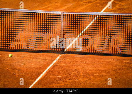 Estoril, Portugal. 03 Mai, 2019. Tennisplatz net während des Tages 7 von Millennium Estoril Open 2019. Credit: SOPA Images Limited/Alamy leben Nachrichten Stockfoto