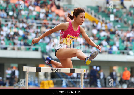 Ecopa Stadium, Shizuoka, Japan. 3. Mai, 2019. Eri Utsunomiya, 3. Mai 2019 - Leichtathletik: 35th Shizuoka Internationale Treffen der Frauen 400 mH bei Ecopa Stadium, Shizuoka, Japan. Credit: yohei Osada/LBA SPORT/Alamy leben Nachrichten Stockfoto