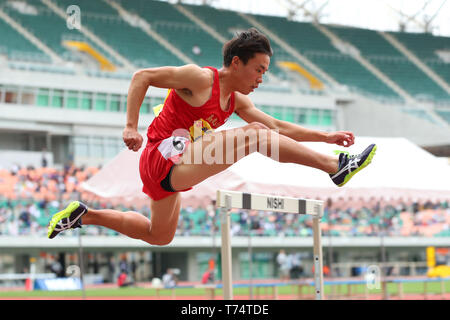 Ecopa Stadium, Shizuoka, Japan. 3. Mai, 2019. Masayuki Obayashi, 3. Mai 2019 - Leichtathletik: 35th Shizuoka internationale Treffen für Männer 400 mH bei Ecopa Stadium, Shizuoka, Japan. Credit: yohei Osada/LBA SPORT/Alamy leben Nachrichten Stockfoto