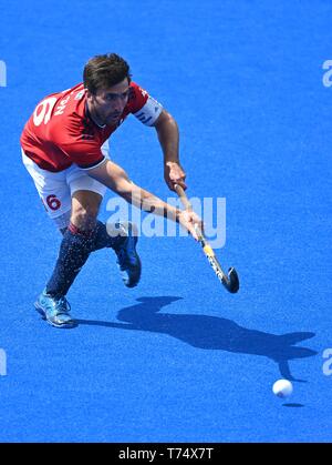 London, Großbritannien. 4. Mai, 2019. . Großbritannien/Spanien. Mens Hockey. FIH-pro Liga. Lee Valley Hockey und Tennis Center. London. UK. 04.05.2019. Credit: Sport in Bildern/Alamy Live News Credit: Sport in Bildern/Alamy leben Nachrichten Stockfoto