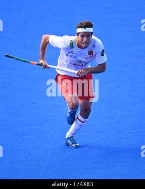 London, Großbritannien. 4. Mai, 2019. Enrique Gonzalez (Spanien). Großbritannien/Spanien. Mens Hockey. FIH-pro Liga. Lee Valley Hockey und Tennis Center. London. UK. 04.05.2019. Credit: Sport in Bildern/Alamy Live News Credit: Sport in Bildern/Alamy leben Nachrichten Stockfoto