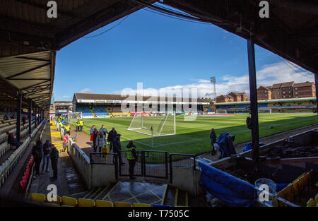 Southend On Sea, Großbritannien. 04 Mai, 2019. Einen Überblick über die Wurzeln der Halle vor dem Sky Bet Liga 1 Übereinstimmung zwischen Southend United und Sunderland an Wurzeln Hall, Southend On Samstag, 4. Mai 2019. (Credit: Mark Fletcher | MI Nachrichten) nur die redaktionelle Nutzung, eine Lizenz für die gewerbliche Nutzung erforderlich. Keine Verwendung in Wetten, Spiele oder einer einzelnen Verein/Liga/player Publikationen. Foto darf nur für Zeitung und/oder Zeitschrift redaktionelle Zwecke verwendet werden. Credit: MI Nachrichten & Sport/Alamy leben Nachrichten Stockfoto