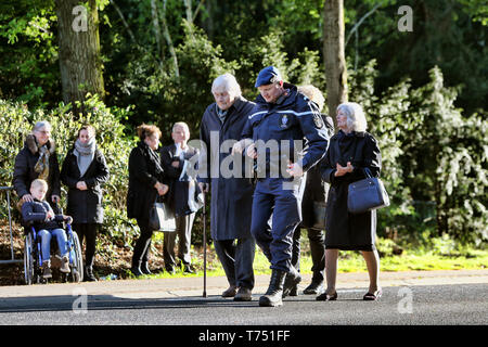 Rhenen, Niederlande. 04. Mai 2019. Jährlich 4. Mai Denkmal an der Grebbeberg in Rhenen als Land erinnert an die Menschen, die ihr Leben während des Zweiten Weltkrieges verloren gegangen. Credit: Pro Schüsse/Alamy leben Nachrichten Stockfoto