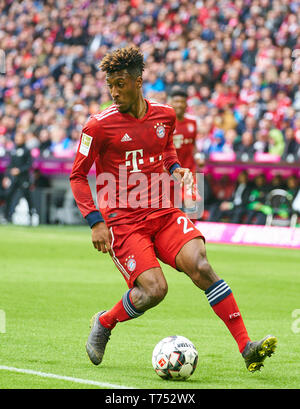 München, Deutschland. 04 Mai, 2019. Kingsley COMAN, FCB 29 FC BAYERN MÜNCHEN - Hannover 96 3-1 - DFL-Bestimmungen verbieten die Verwendung von Fotografien als BILDSEQUENZEN und/oder quasi-VIDEO - 1. Deutsche Fussball Liga, München, Mai 04, 2019 Saison 2018/2019, Spieltag 32, FCB, Hannover, Kredit: Peter Schatz/Alamy leben Nachrichten Stockfoto