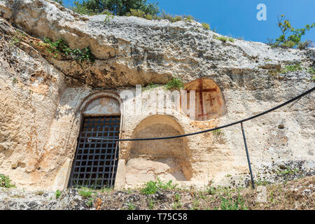 Alte Felsen Kirchen von Apulien. Italien Stockfoto