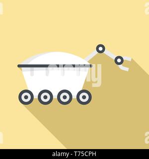 Space rover Symbol. Flache Darstellung von Raum rover Vektor Symbol für Web Design Stock Vektor