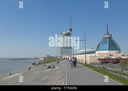 ATLANTIC Hotel SAIL City und Mediterraneo, Bremerhaven, Bremen, Deutschland Stockfoto