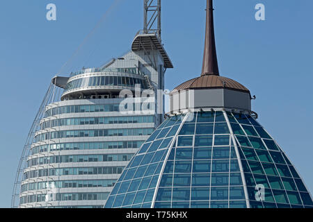 ATLANTIC Hotel SAIL City und Mediterraneo, Bremerhaven, Bremen, Deutschland Stockfoto