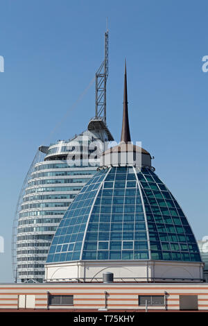 ATLANTIC Hotel SAIL City und Mediterraneo, Bremerhaven, Bremen, Deutschland Stockfoto