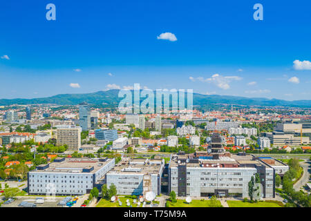 Zagreb, Kroatien, und die moderne Skyline der Stadt, Business Center Stockfoto
