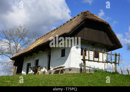 Altes Haus, Ort Filovci brennen Filóc, Slowenien, régi Ház Stockfoto