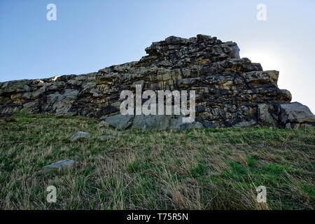 Der Teufelsmauerstieg zwischen Blankenburg und Ballenstedt. Stockfoto