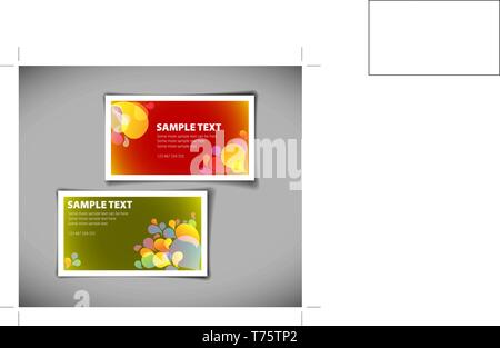 Eingestellt von modernen und farbenfrohen business card Templates Stock Vektor