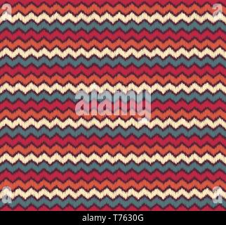 Nahtlose Ikat color etchnic Hintergrund vector Pattern Stock Vektor