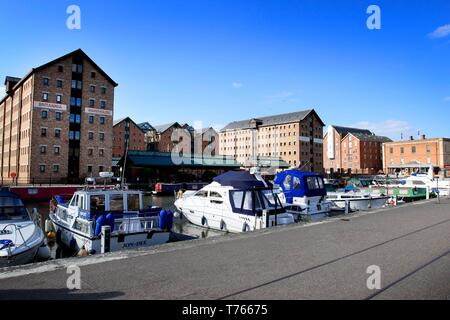 Blick von der Gloucester Docks, Gloucestershire, Vereinigtes Königreich. - 10. April 2019 Bild von Andrew Higgins - tausend Wort Medien. Kein Verkauf, keine SYNDICATION. Kontakt Stockfoto