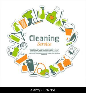 Reinigen Sie abstrakte farbige Symbole gesetzt. Stock Vektor