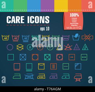 Care Symbol gesetzt. Stock Vektor