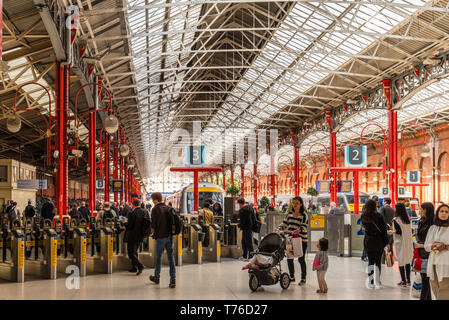 London Marylebone Station Interieur. Stockfoto