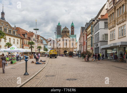 Speyer, Deutschland - berühmt für die 1529 Protestierung, und ein UNESCO-Weltkulturerbe, Speyer ist eine wunderbare Stadt am Rhein Stockfoto