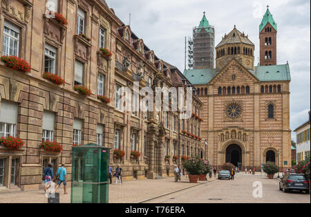 Speyer, Deutschland - berühmt für die 1529 Protestierung, und ein UNESCO-Weltkulturerbe, Speyer ist eine wunderbare Stadt am Rhein Stockfoto