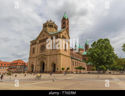 Speyer, Deutschland - berühmt für die 1529 Protestierung, und ein UNESCO-Weltkulturerbe, Speyer ist eine wunderbare Stadt am Rhein Stockfoto