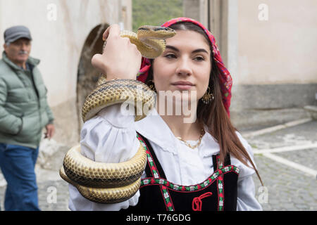 Cocullo, traditionelle Festival mit Schlangen Stockfoto